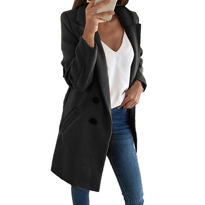 Drune | Elegante lange Blazerjacke für Frauen