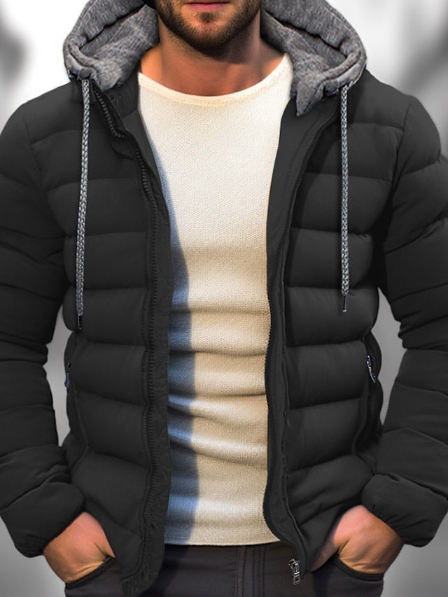Drune | Herren Winter Daunenjacke - Mit Kapuze & Reißverschluss