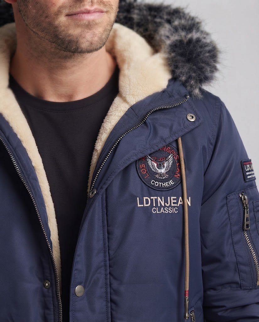 Herren Winterjacke mit Teddyfutter Drune