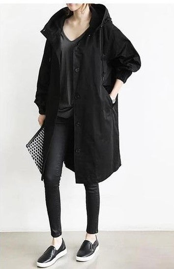 Drune | Trenchcoat Mit Kapuze