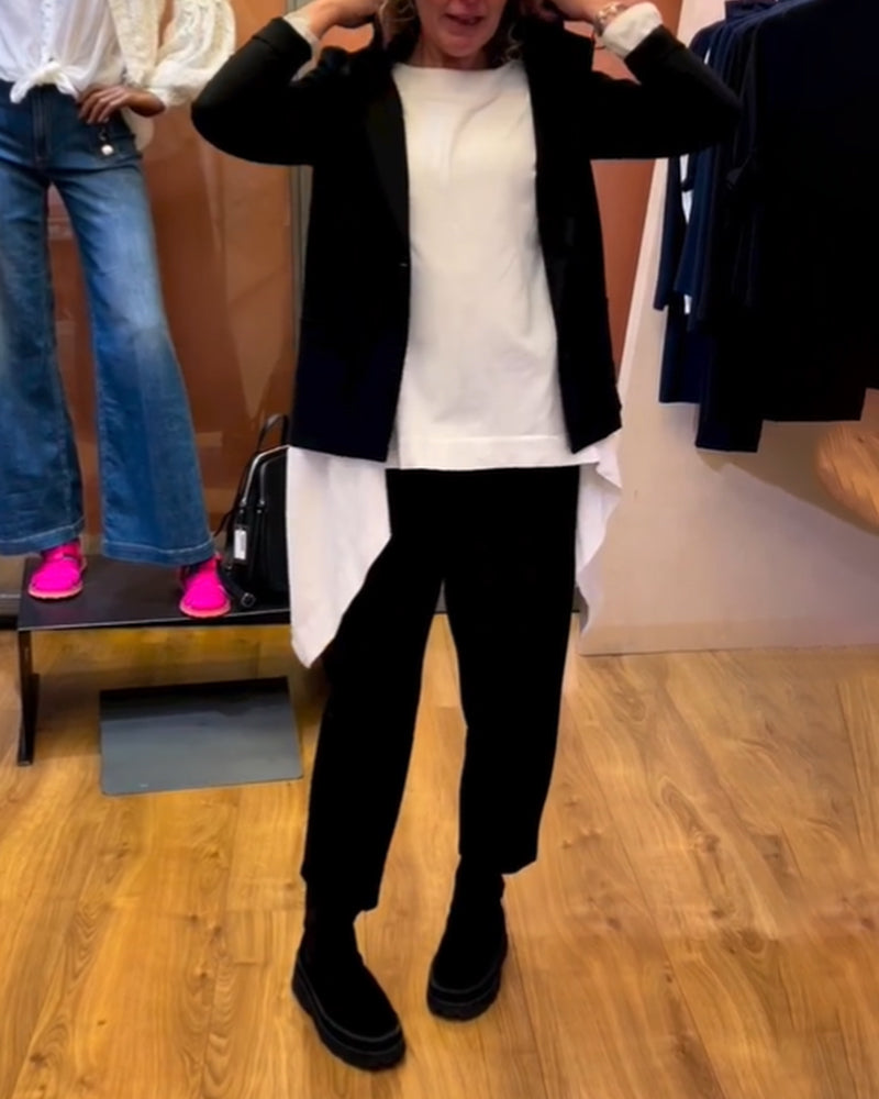 Drune | Basic Top mit Rundhalsausschnitt