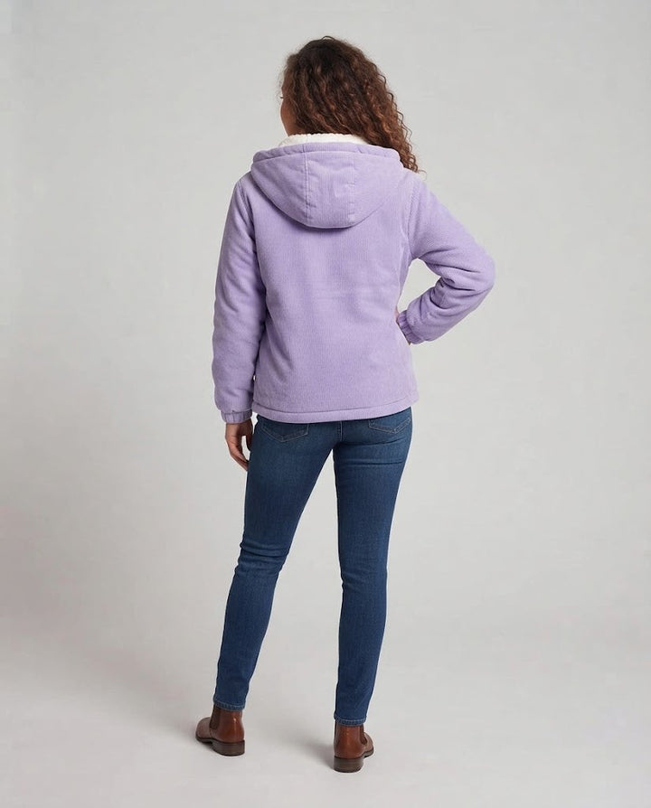 Damen Fleecejacke mit Kapuze Drune