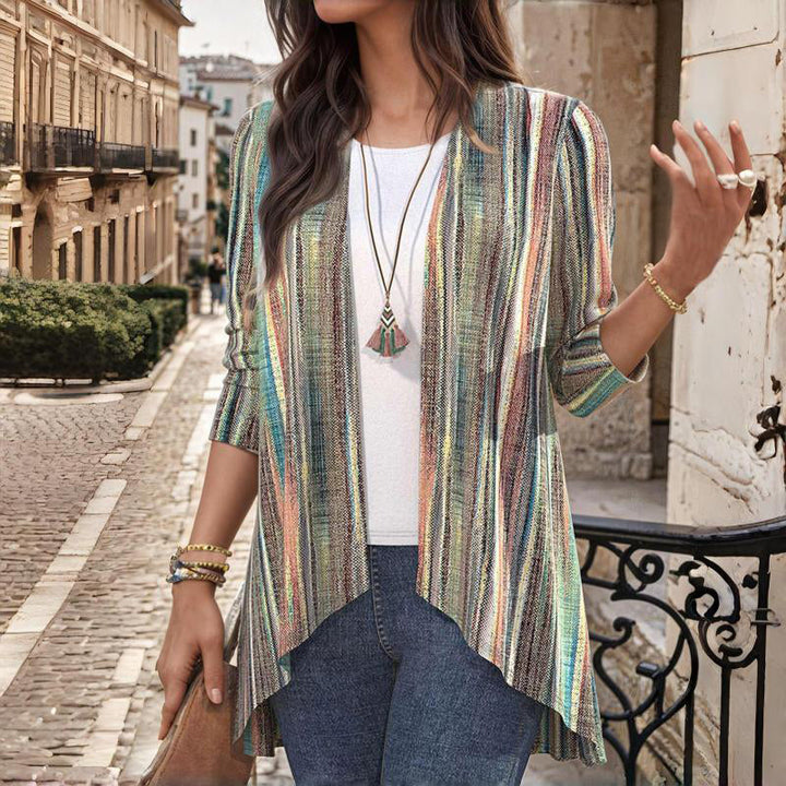 Drune | Gestreifter Strickjacke