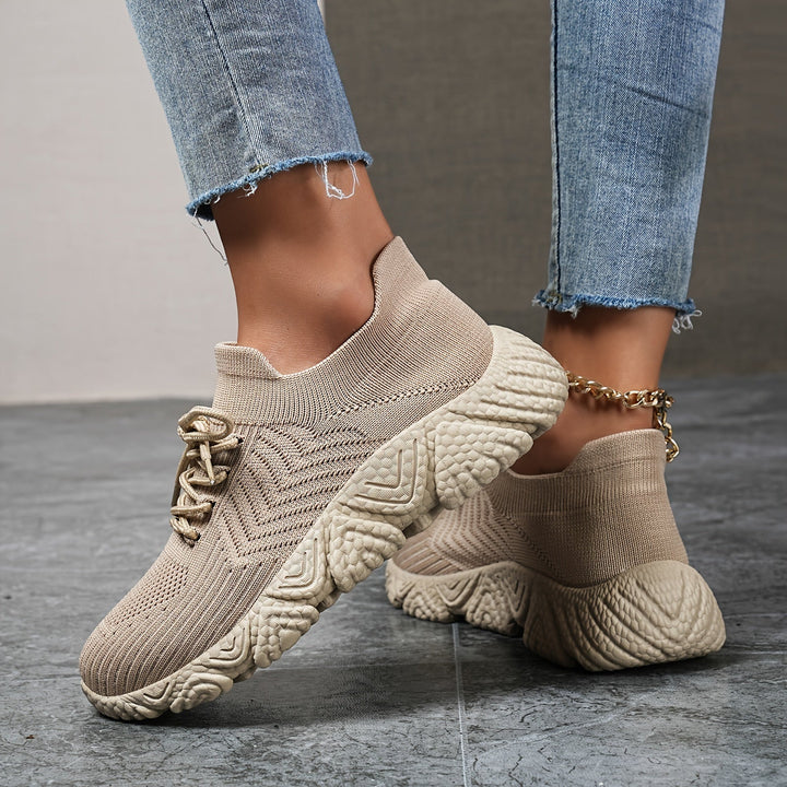 Drune | Atmungsaktive Niedrige Sneaker in Einfarbigem Farbton