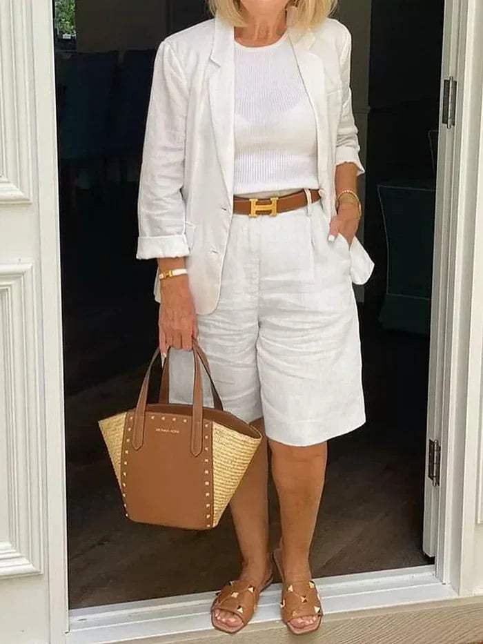 Drune | Frauenanzug - Eleganter Blazer und kurze Hose - Mit Stil - Ideal für warme Tage