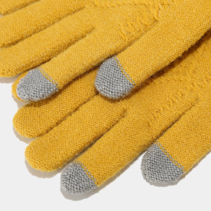 Drune | 3-teiliges gestricktes Accessoire-Set - stylische Damenmütze, Schal und Handschuhe