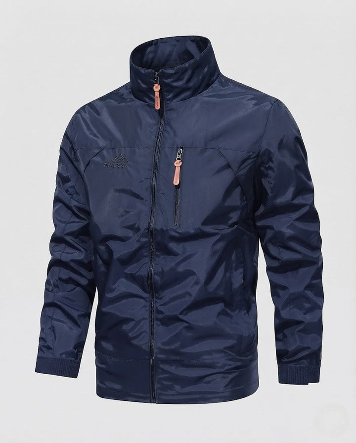 Herren leichter wind- und wasserabweisender Outdoor-Zipblouson mit hochschließendem Kragen Drune