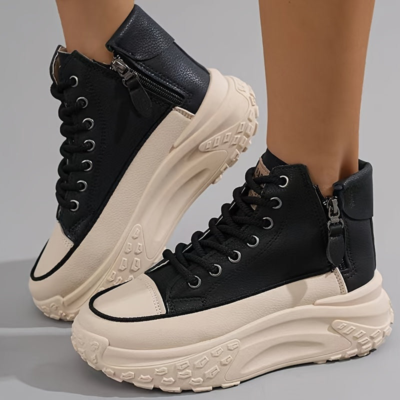 Drune | Lässige Plateau Knöchelhohe Sneaker