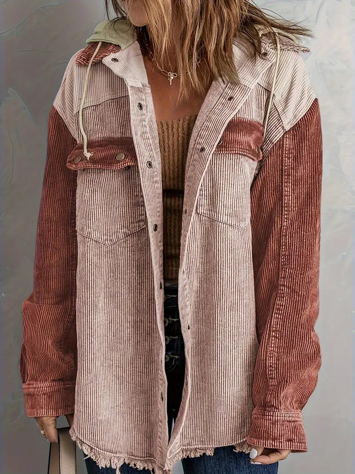 Drune | Farbblock Hoodie Jacke für Damen | Perfekt für Herbst und Winter