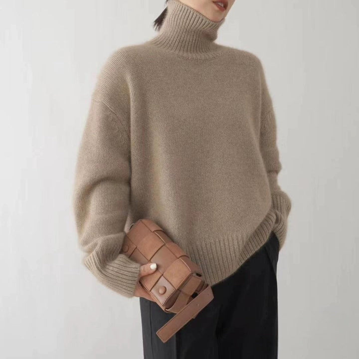Drune | Klassische und Luxuriöse Wollpullover mit Hohem Kragen