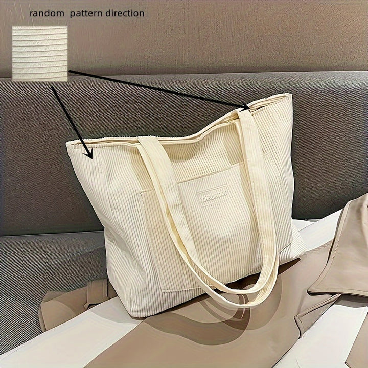 Drune | Elegante Damen-Tasche Aus Hochwertigem Cordstoff Vegan Leather
