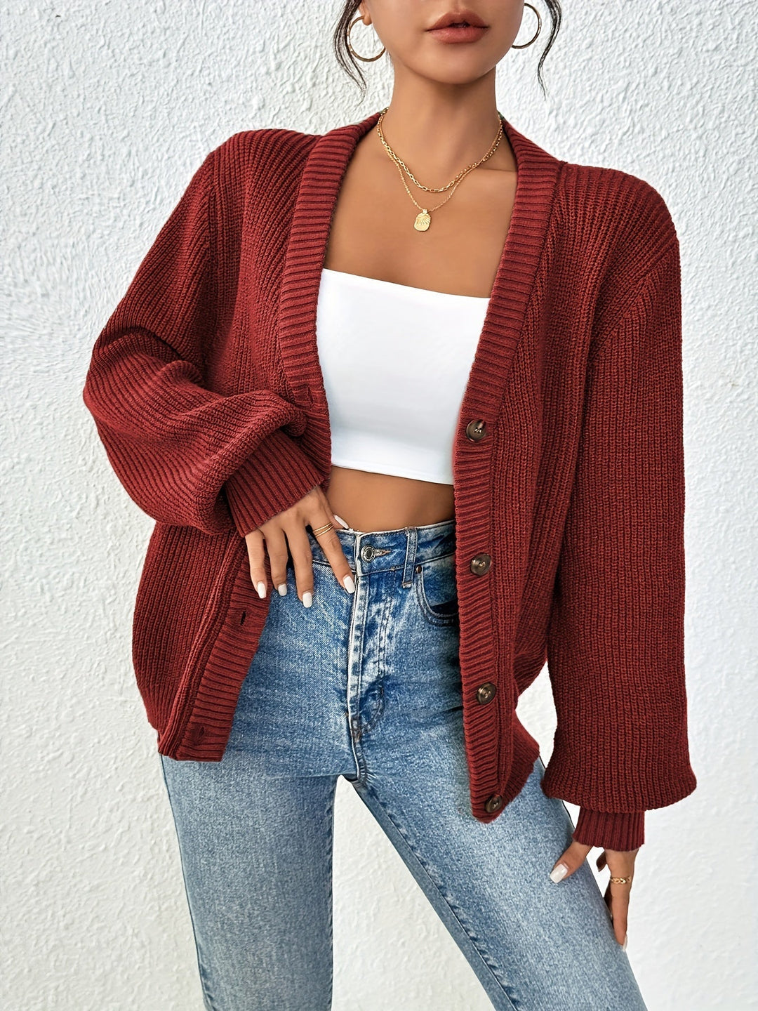 Drune | warmer Baumwolle Strickcardigan für Damen - Perfekt für lässige Tage
