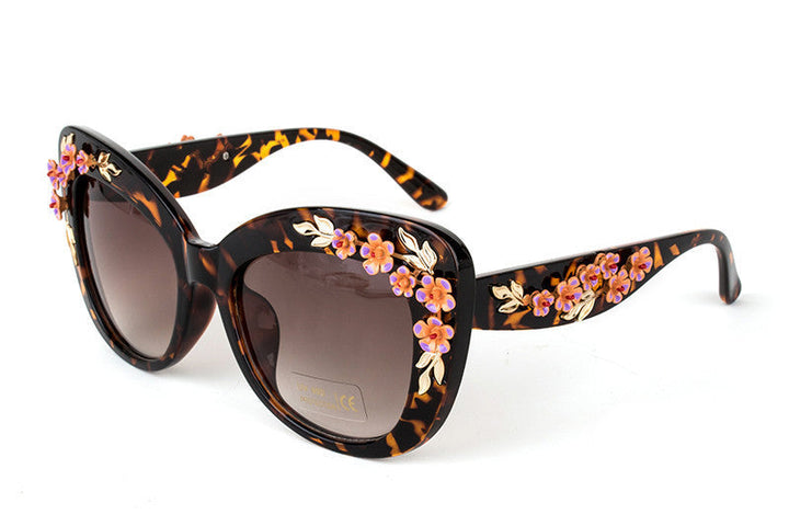 Drune | Exquisite Damen Sonnenbrille Mit Blumenmuster