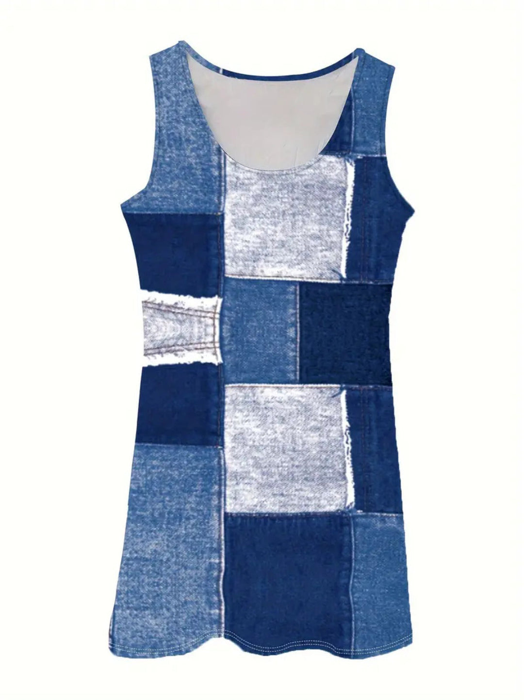 Drune | Kleid mit Denim-Print