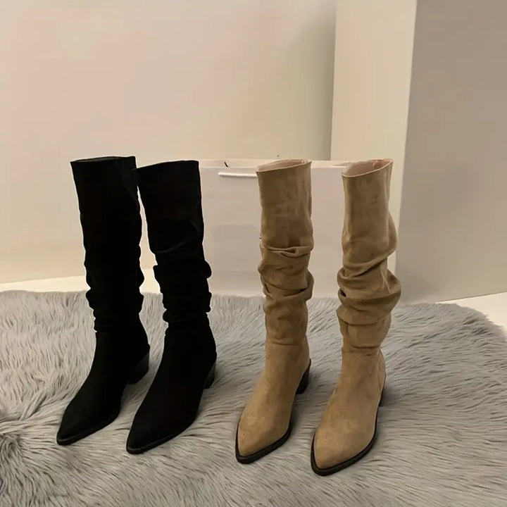 Drune | Robuste Stiefel mit Spitzem Zehen und Dicker Ferse für Damen