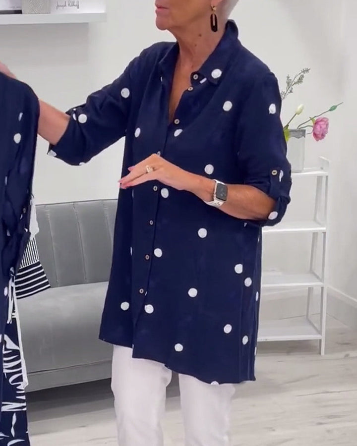 Drune | Lässige Bluse mit Punkten