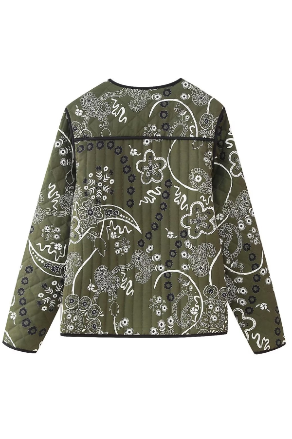 Drune | Drucktaschen Lässige Rundhalsjacke