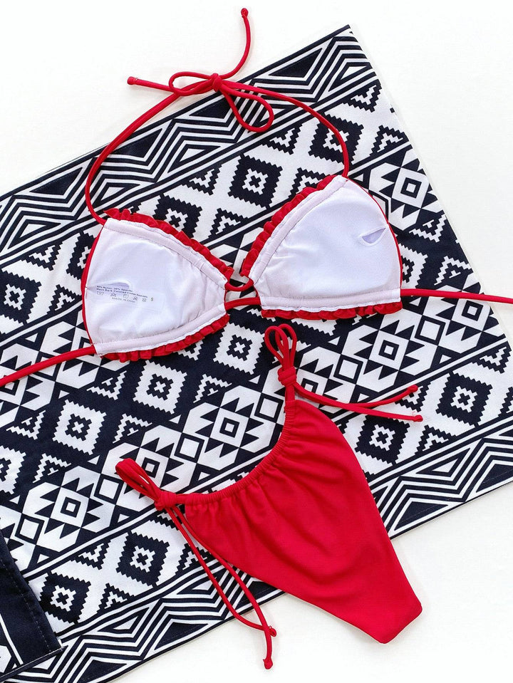Drune | Rüschentrill Halterneck Bikini Set