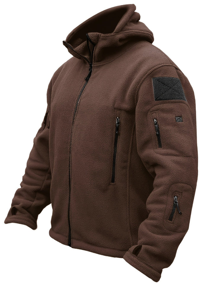 Drune | Fleece-Reißverschluss-Winddichte Outdoorjacke Für Herren - Perfekt für Outdoor-Aktivitäten