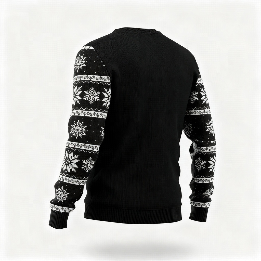 Drune | Santa Clause Druck - Schwarzer Feiertags-Icon Pullover