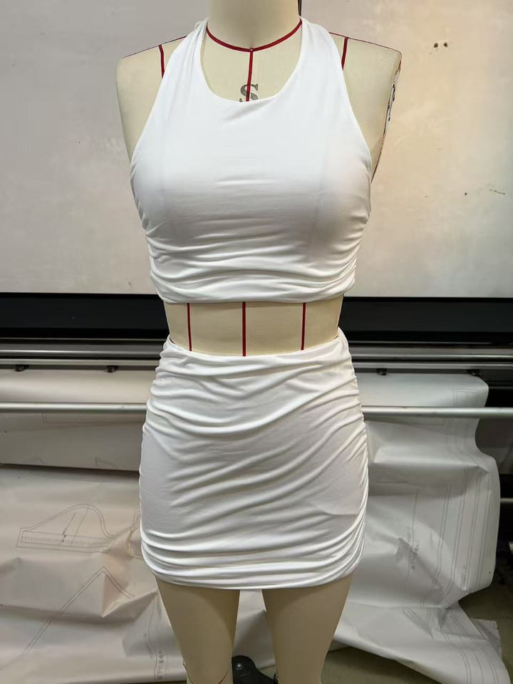 Drune | Ärmelloses Neck Tube Top Weste Hip Wrap Set