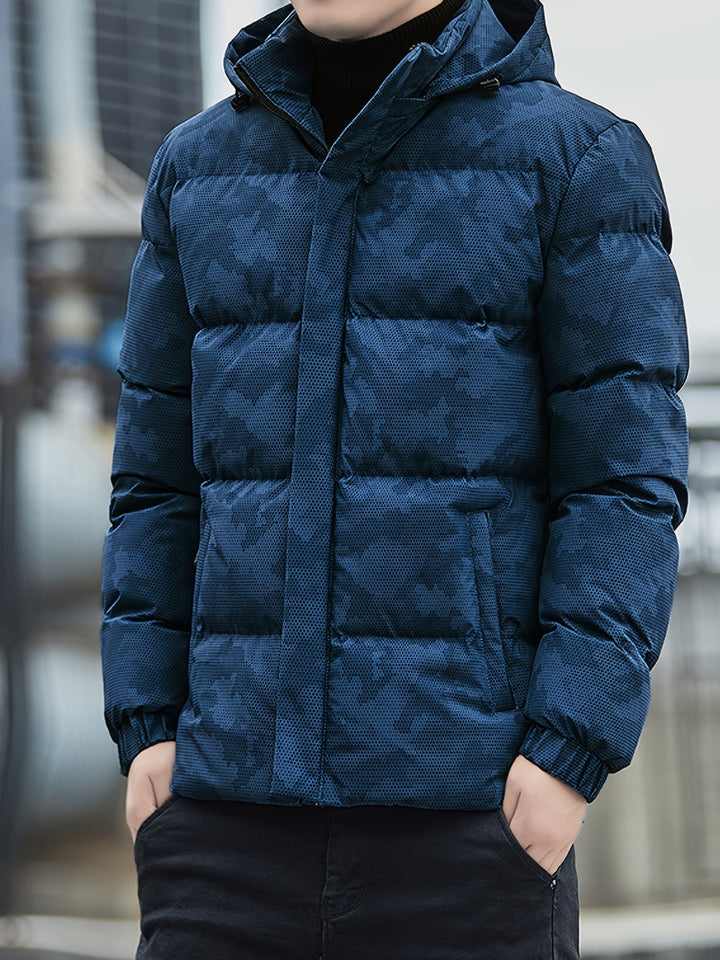 Drune | Winterjacke aus gepolstertem Baumwollmaterial mit Reißverschluss und abnehmbarer Kapuze für Männer - Perfekt für Aktivitäten im Freien