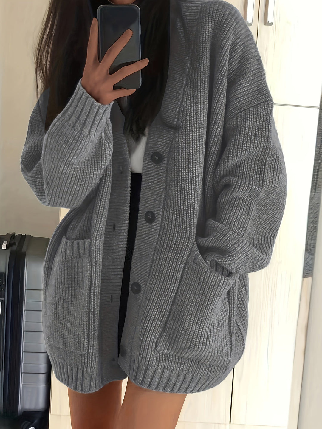 Drune | warmer Baumwollstrickwaren-Cardigan für Damen - Ideal für Winter