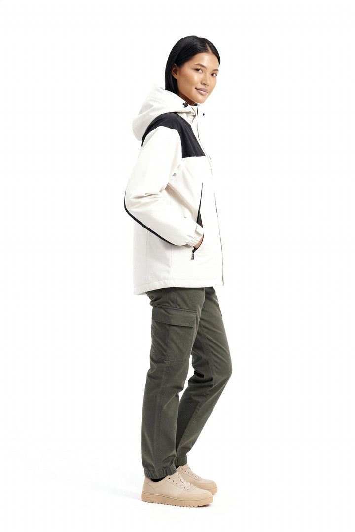 Damen Fleece 3-in-1 Winterjacke mit Kapuze & Wärmefunktion | Drune