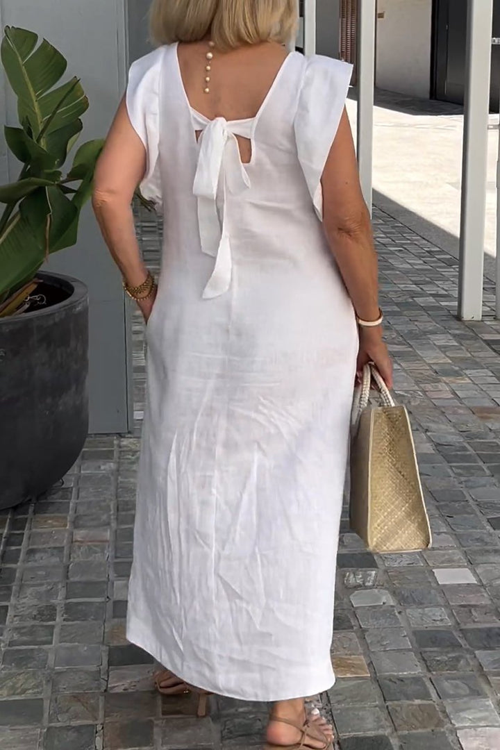 Drune | Lässiges Kleid aus Baumwolle und Leinen