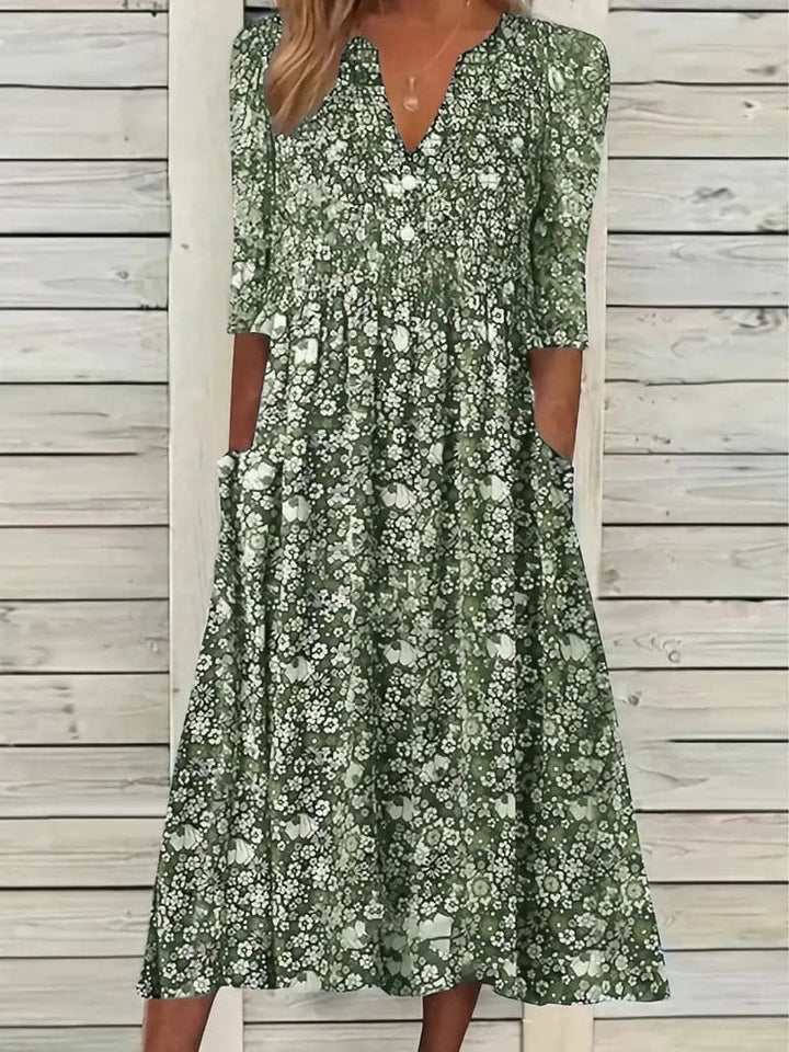 Drune | Wunderschönes Maxi-Kleid mit Falten