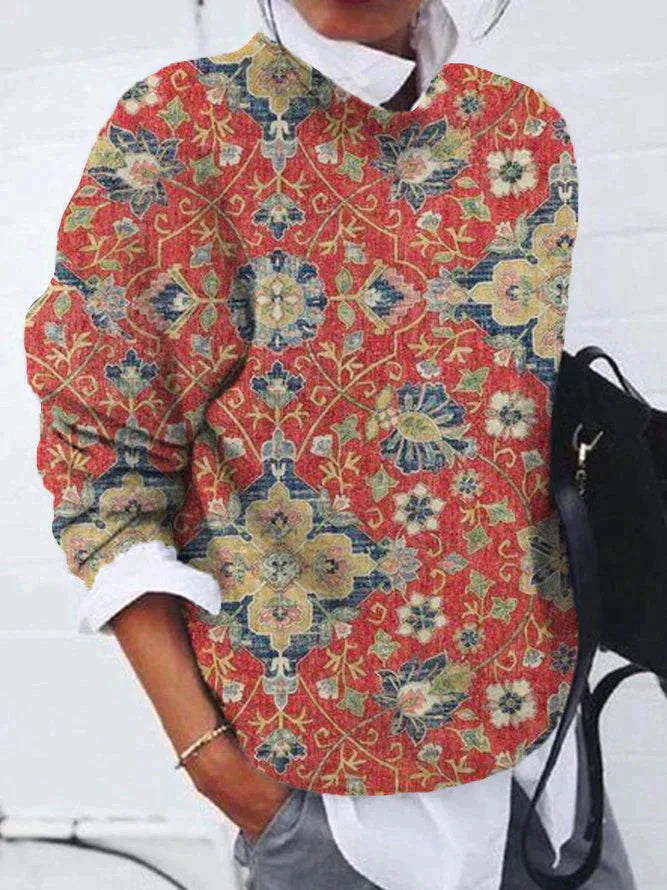 Drune | Eleganter Pullover Mit Floralem Druck