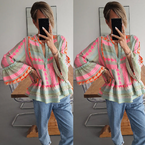 Drune Langarmshirt mit Print für Damen