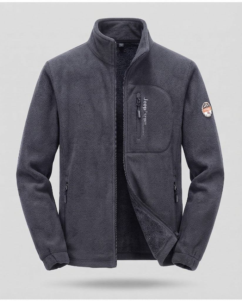 Herren Fleecejacke mit hohem Kragen Drune