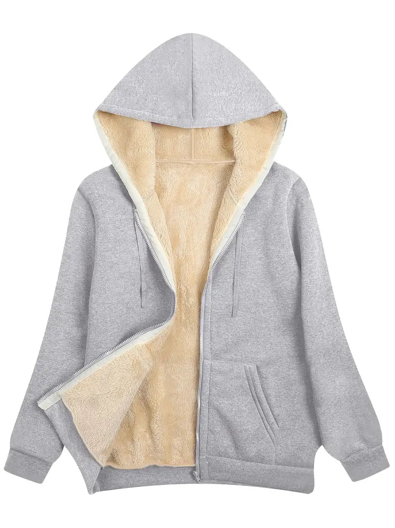 Drune | Warme und weiche Kapuzenjacke für Damen | Perfekt für den Winter