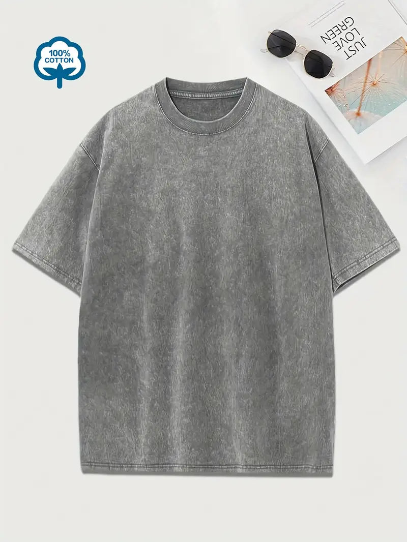 Drune | Baumwoll-T-Shirt mit Rundhalsausschnitt