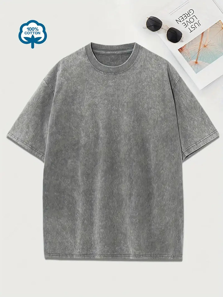 Drune | Baumwoll-T-Shirt mit Rundhalsausschnitt