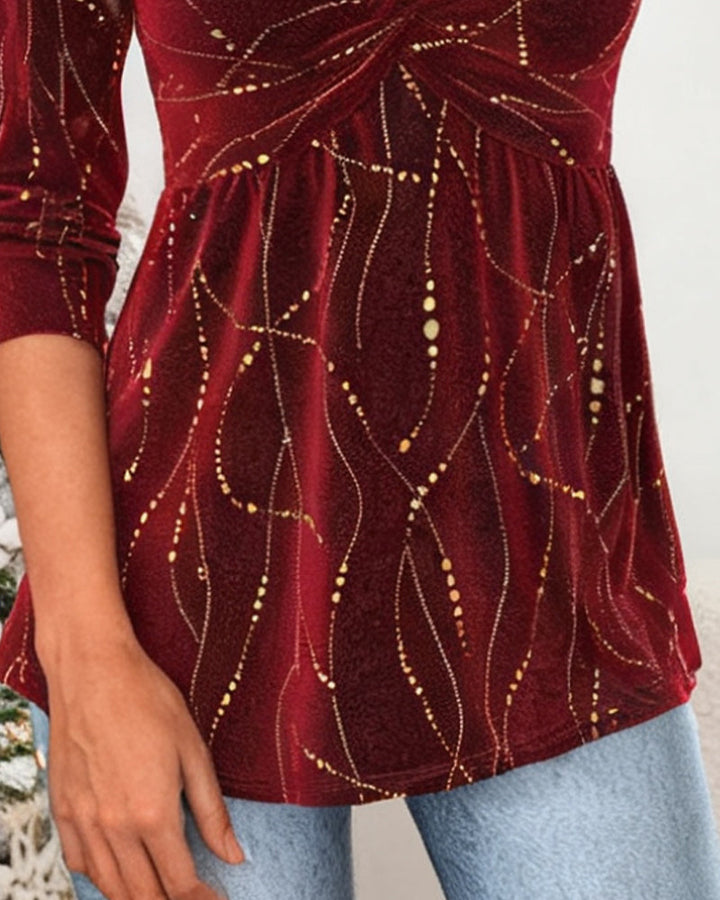 Drune | Top mit V-Ausschnitt und Twist Detail