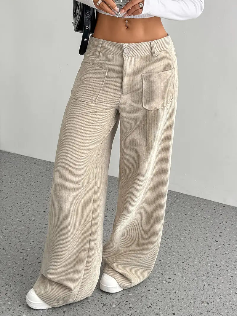 Drune | Weite Cordhose für Damen aus Baumwollmischung