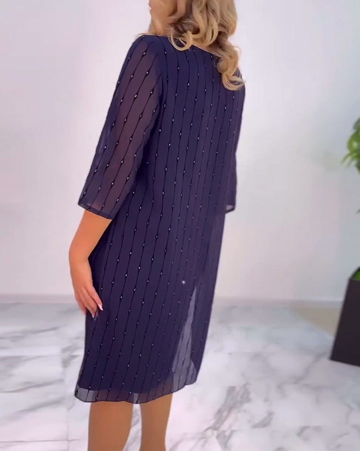 Drune | Kleid Einfarbig Plissiert