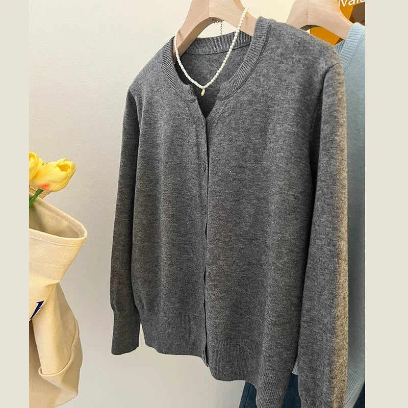 Drune | grob gestrickter Woll-Kardigan-Pullover