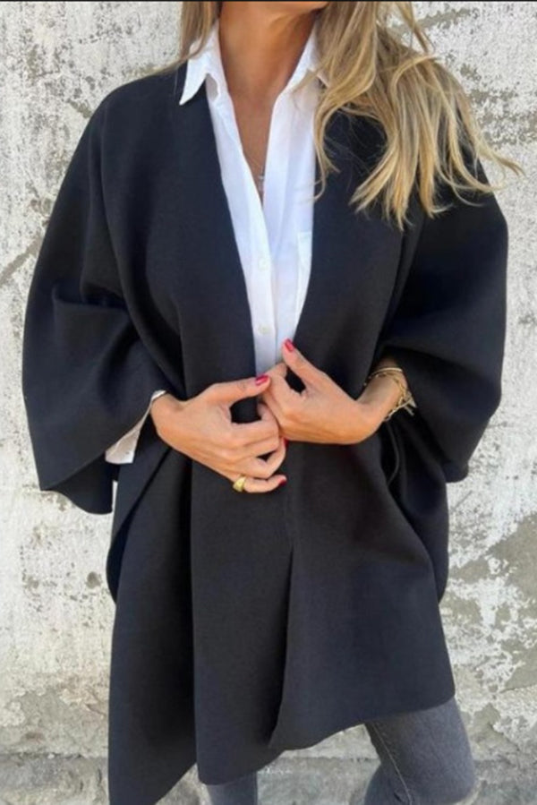 Drune | lässige V-Ausschnitt Stola Cape Jacke
