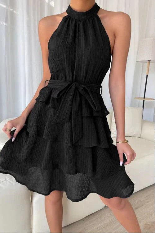 Drune | Ärmelloses Rüschen Halterkleid Für Frauen