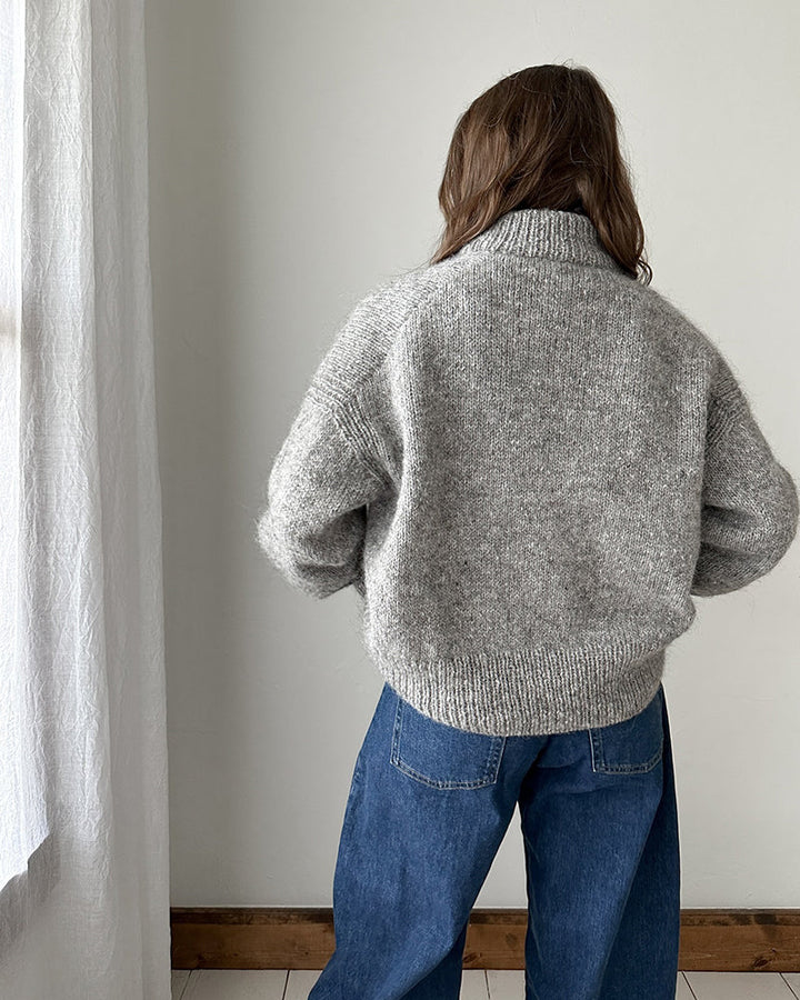 Drune | Strickjacke mit Stehkragen und Hornknöpfen