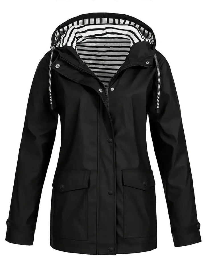 Drune | Kapuzenjacke mit Taschen, Wasserdichtem Stoff und Langarm