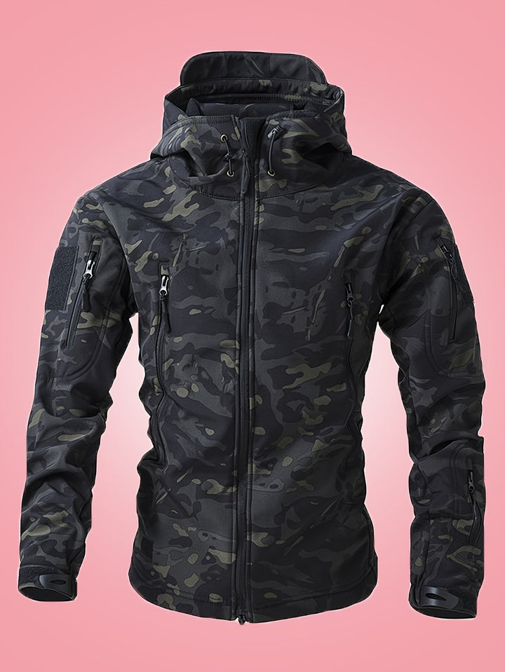 Drune | militär camouflage Windjacke mit Reißverschlusstaschen für Männer - Perfekt für Aktivitäten im Freien