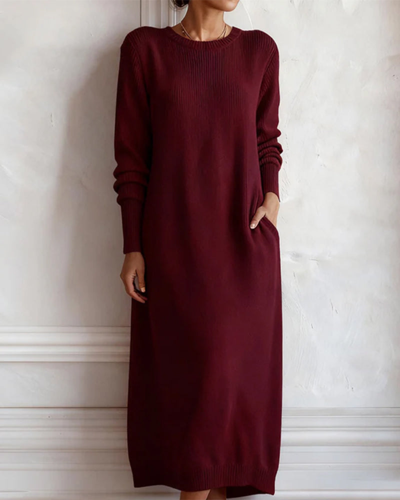 Drune | Strickkleid mit Rundhalsausschnitt