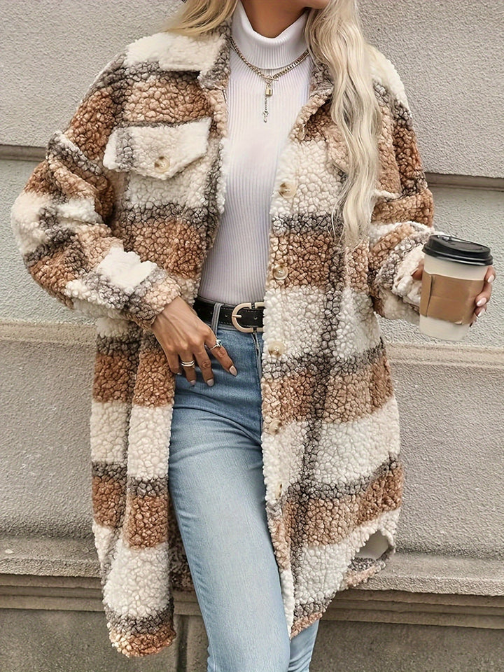 Drune | Langarmige Jacke Aus Teddyfleece Acryl Warm und Trendy