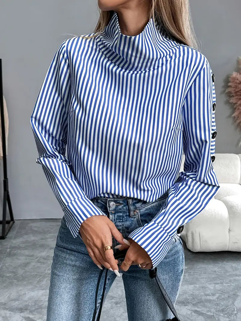 Drune | Stylische Gestreifte Bluse Aus Baumwolle