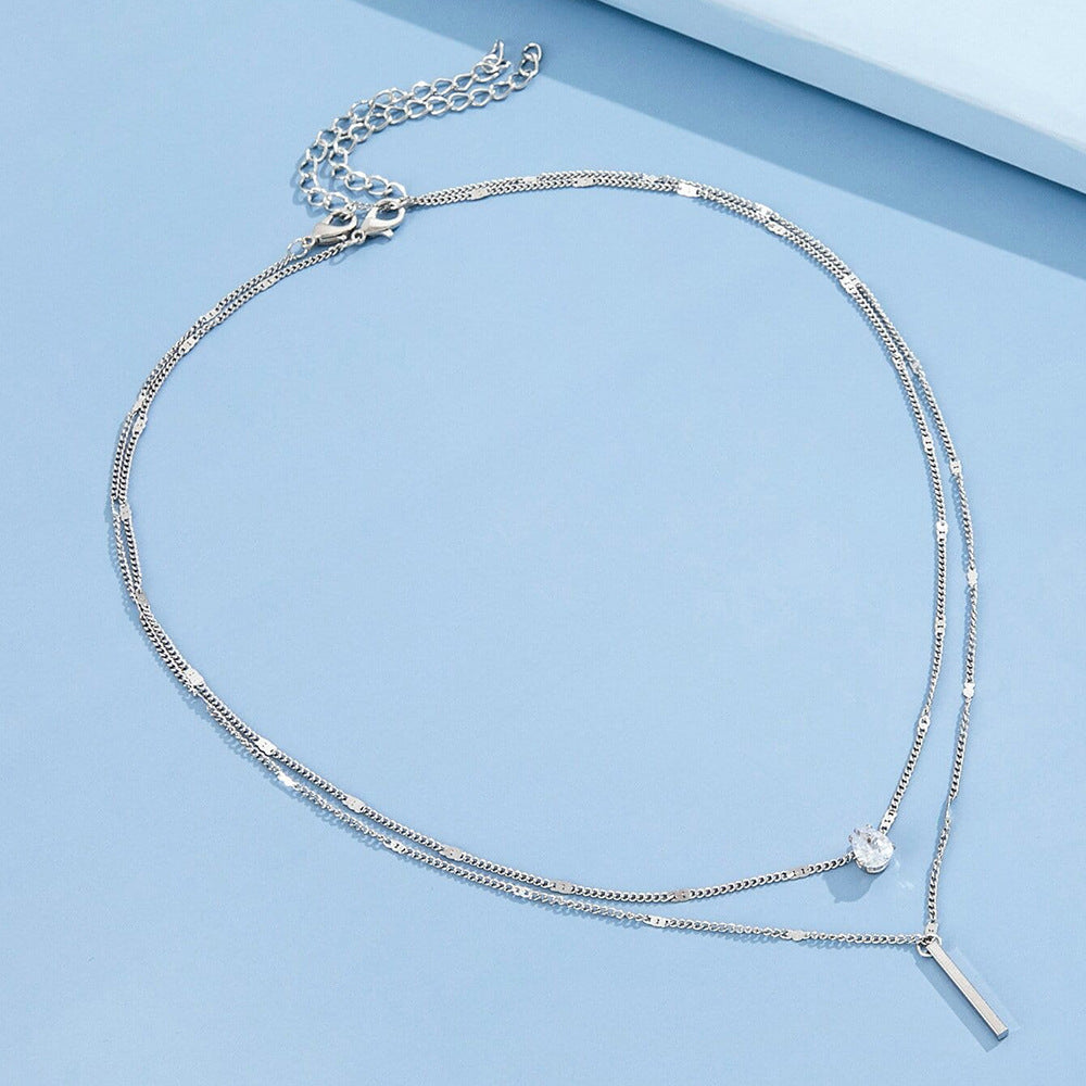Drune | Hals Glitzer Gold Anhänger Halskette Satz Weinlese Schmuck