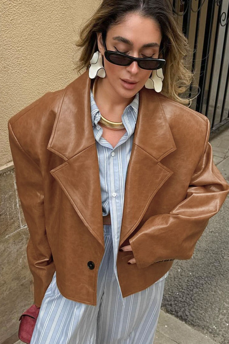 Drune | Stil PU Lederjacke